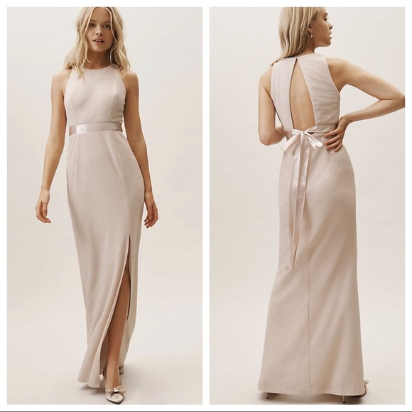 BHLDN Adrianna Papell Idris Dress in Champagne - Picture 1 of 16